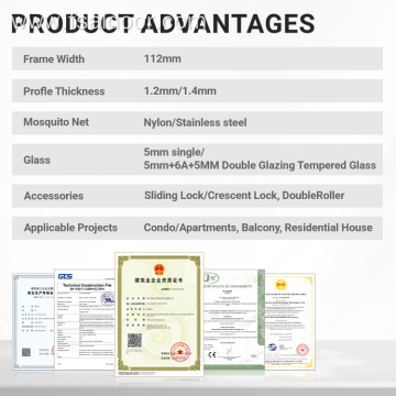 Exterior Aluminum Alloy Three Track Sliding Doors